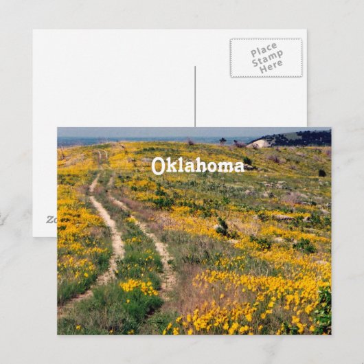 Oklahoma Prairie Postkarte (Vorne/Hinten)