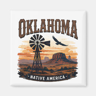 Oklahoma-Prärie-Sonnenuntergangs-Abenteuer Magnet