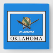 Oklahoma Quadratische Wanduhr (Vorderseite)