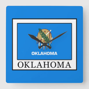 Oklahoma Quadratische Wanduhr