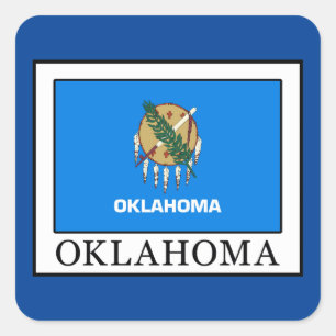 Oklahoma Quadratischer Aufkleber