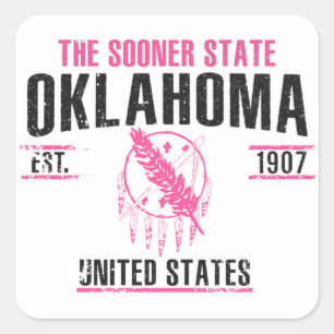 Oklahoma Quadratischer Aufkleber