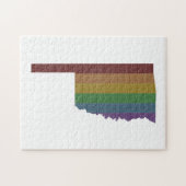 Oklahoma Rainbow Gay Pride Puzzle (Horizontal)