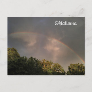 Oklahoma Rainbow Sky Postcard Postkarte