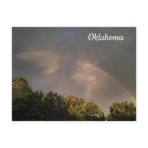 Oklahoma Rainbow Sky Postcard