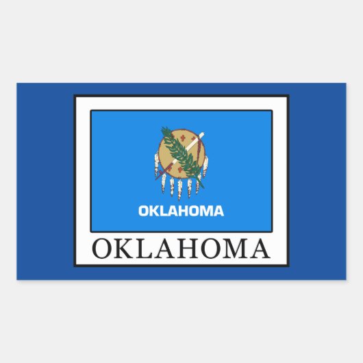 Oklahoma Rechteckiger Aufkleber (Vorderseite)