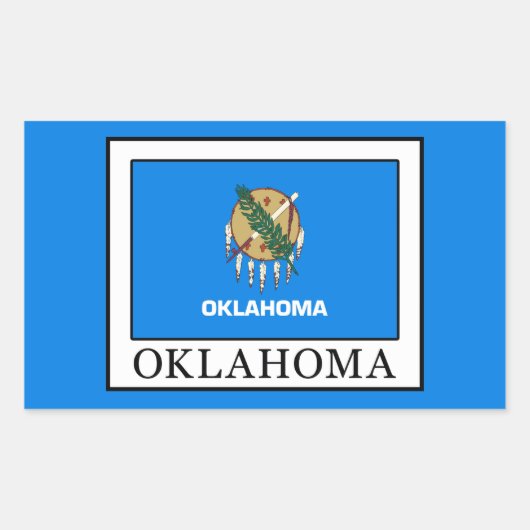 Oklahoma Rechteckiger Aufkleber (Vorderseite)
