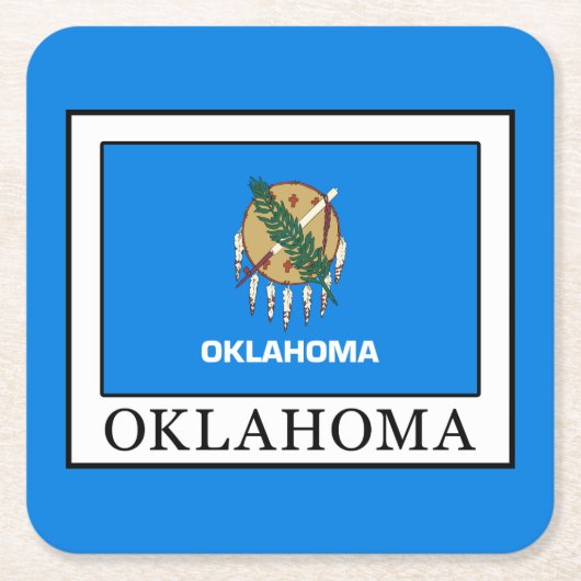 Oklahoma Rechteckiger Pappuntersetzer (Vorderseite)