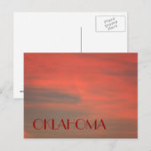 OKLAHOMA Red Sky Postcard Postkarte (Vorne/Hinten)
