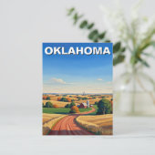 Oklahoma Reise Postkarte (Stehend Vorderseite)