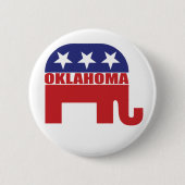 Oklahoma-Republikaner-Elefant Button (Vorderseite)