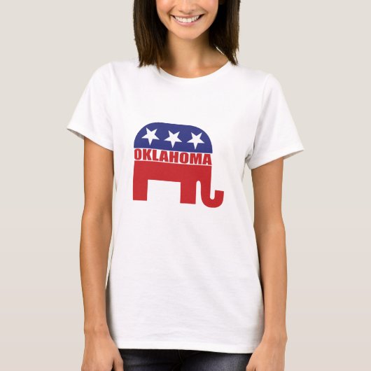 Oklahoma-Republikaner-Elefant T-Shirt (Vorderseite)