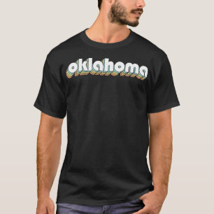 Oklahoma Retro Rainbow Typografie Faded Style T-Shirt