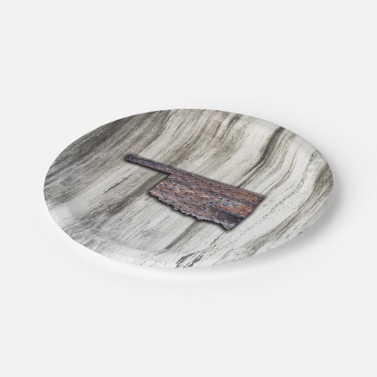 Oklahoma Rivets Pappteller (Schrägansicht)