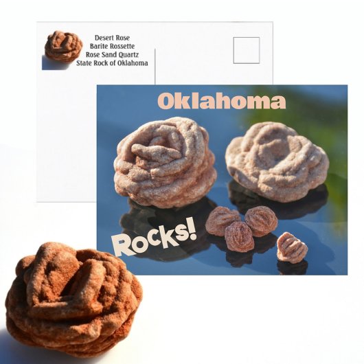 Oklahoma Rocks Wüste Rose Staat Rock Fotografy Postkarte