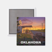 Oklahoma Route 66 Gaststättenreise Magnet (Vorderseite/Rückseite)
