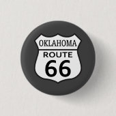 Oklahoma Route 66 Hwy Sign Button (Vorderseite)