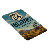 Oklahoma Route 66 Ölförderstraße Reise Kunst Magnet (Rechte Seite)