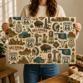 Oklahoma Route 66 Prairie Geschenk Geschenkpapier Set
