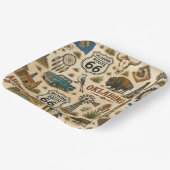 Oklahoma Route 66 Prairie-Party Pappteller (Gewinkelt)