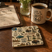 Oklahoma Route 66 Prairie Sips Rechteckiger Pappuntersetzer