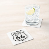 Oklahoma Route 66 Retro White Shield Untersetzer (Vor Ort)