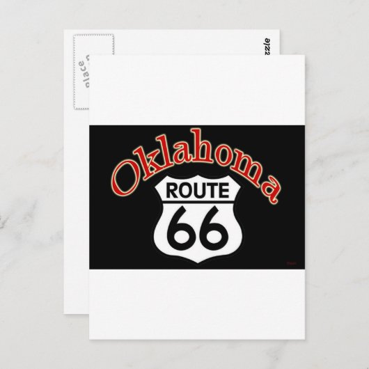 Oklahoma-Route 66 Schild Postkarte (Vorne/Hinten)