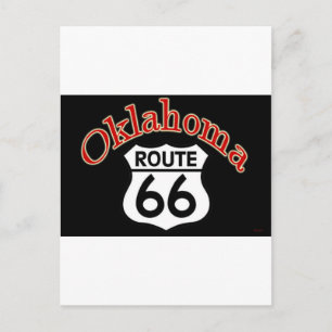 Oklahoma-Route 66 Schild Postkarte
