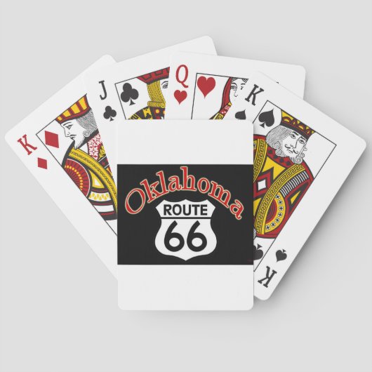 Oklahoma-Route 66 Schild Spielkarten (Rückseite)