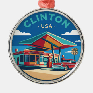 Oklahoma Route 66 Tankstelle Oklahoma Ornament Aus Metall