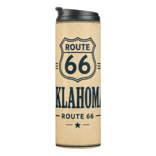 Oklahoma Route 66 Vintage-Kaffeereise Thermosbecher