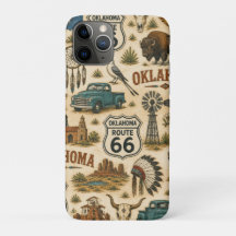 Oklahoma Route 66 Vintage Western Collage