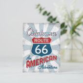 Oklahoma Route 66 Vintages Amerika Postkarte (Stehend Vorderseite)