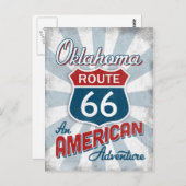 Oklahoma Route 66 Vintages Amerika Postkarte (Vorne/Hinten)