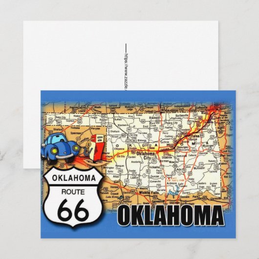 Oklahoma RT 66 Postkarte (Vorne/Hinten)