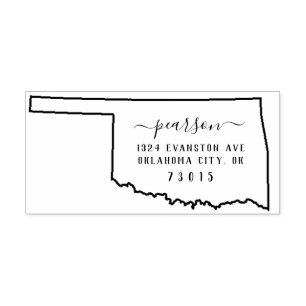 Oklahoma-Rücksendeadresse-Briefmarke Selbst-Mit Permastempel