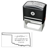 Oklahoma Rücksendeadresse Briefmarke Selbsteindruc Permastempel (Beispiel)