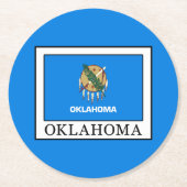 Oklahoma Runder Pappuntersetzer (Vorderseite)