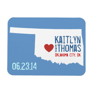 Oklahoma Save the Date - Individuell gestaltete St Magnet