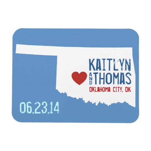 Oklahoma Save the Date - Individuell gestaltete St Magnet (Horizontal)