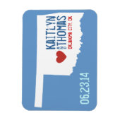 Oklahoma Save the Date - Individuell gestaltete St Magnet (Vertikal)