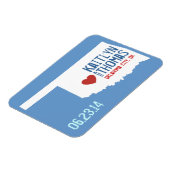 Oklahoma Save the Date - Individuell gestaltete St Magnet (Linke Seite)