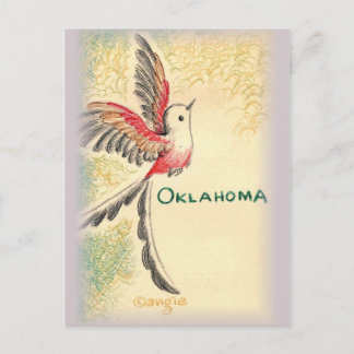 Oklahoma-Scheibenschwanz-Vogel Postkarte