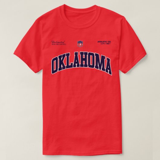 OKLAHOMA SCHWARZ T-Shirt (Design vorne)