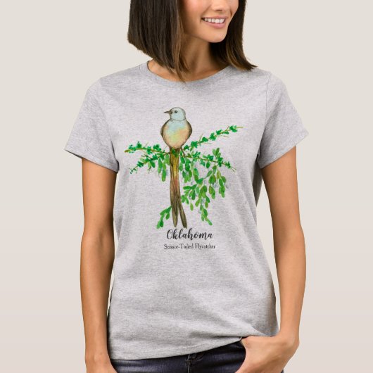 Oklahoma Scissor Tegelflycatcher Bird T-Shirt (Vorderseite)