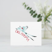 Oklahoma Scissortail Postkarte (Stehend Vorderseite)