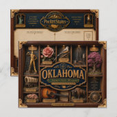 Oklahoma Shadow Box 3D Figurine Staat Postkarte (Vorne/Hinten)