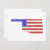 Oklahoma Shaped Patriotic Oklahoman American Flag Postkarte (Vorne/Hinten)