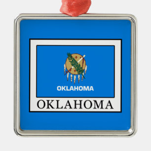 Oklahoma Silbernes Ornament