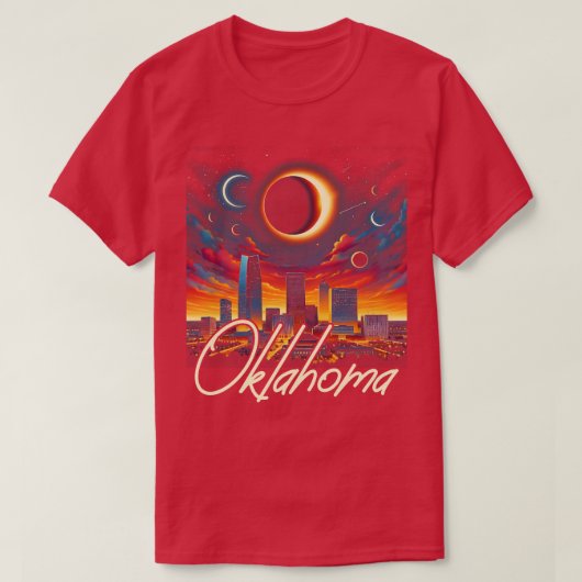 Oklahoma Solar Eclipse 2024 Starry Night Solar Ecl T-Shirt (Design vorne)